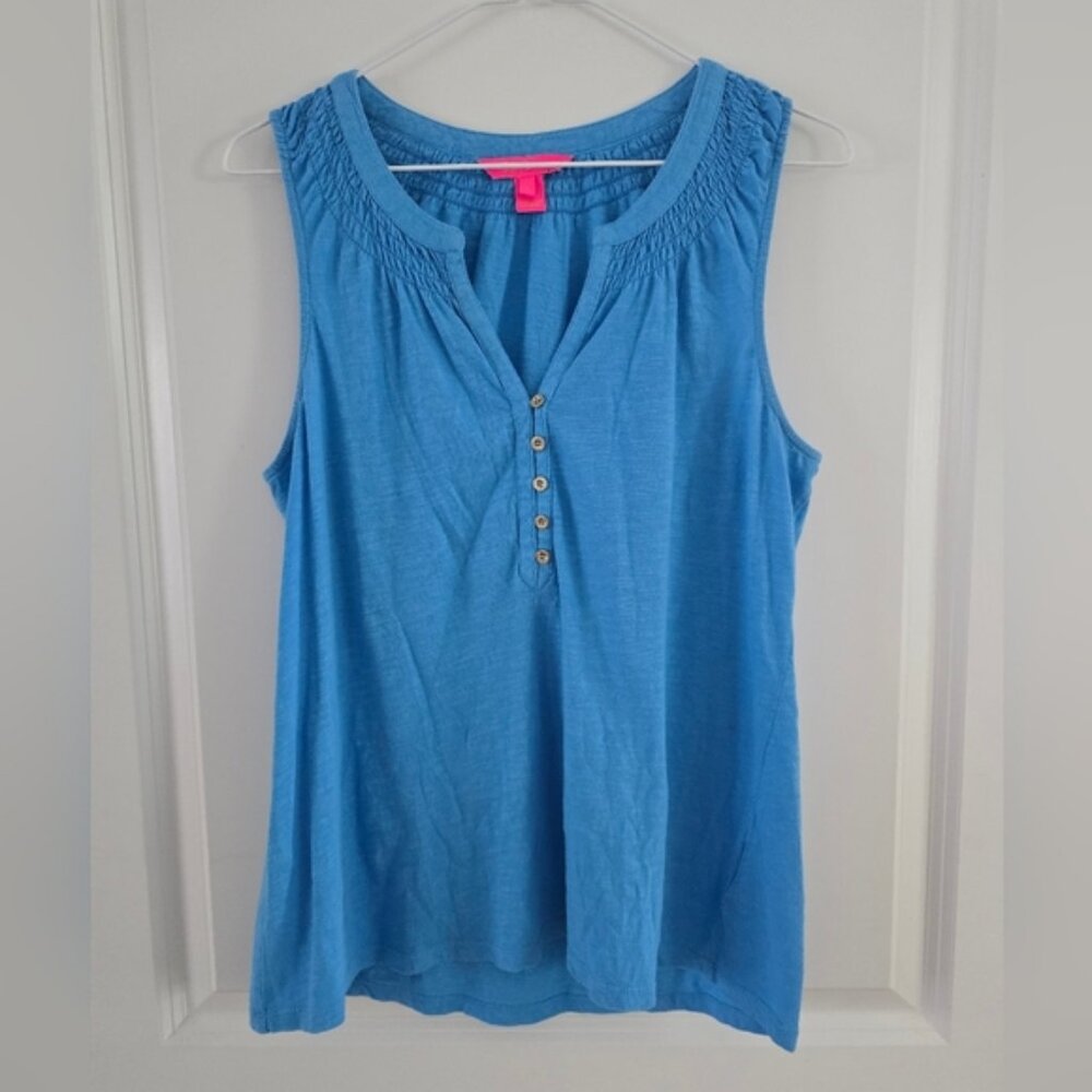 Lilly Pulitzer Vibrant Blue Tank Top with Breathable Fabric